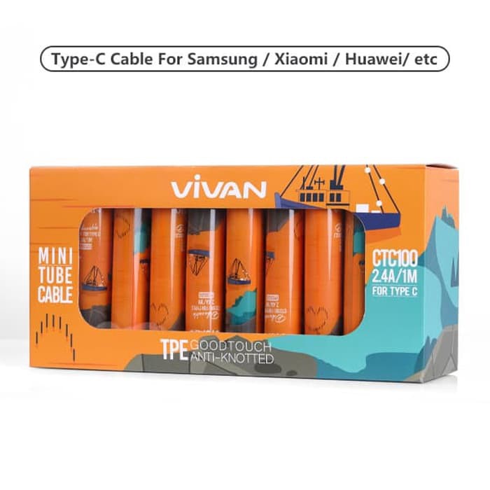 1 BOX (30pcs) KABEL DATA VIVAN TUBE