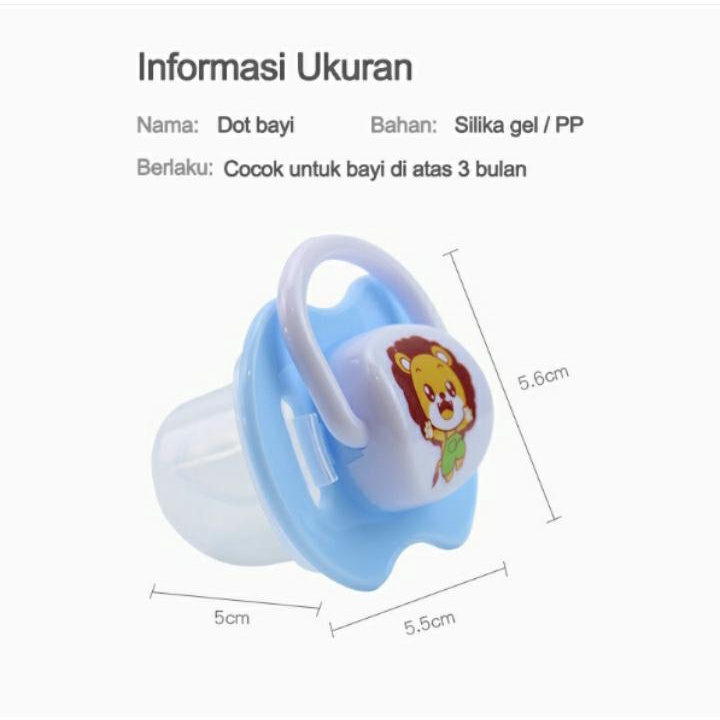 Empeng Dot Bayi silicon Dot Bayi datar Kompeng Bayi Food Grade Soother Baby Pacifier