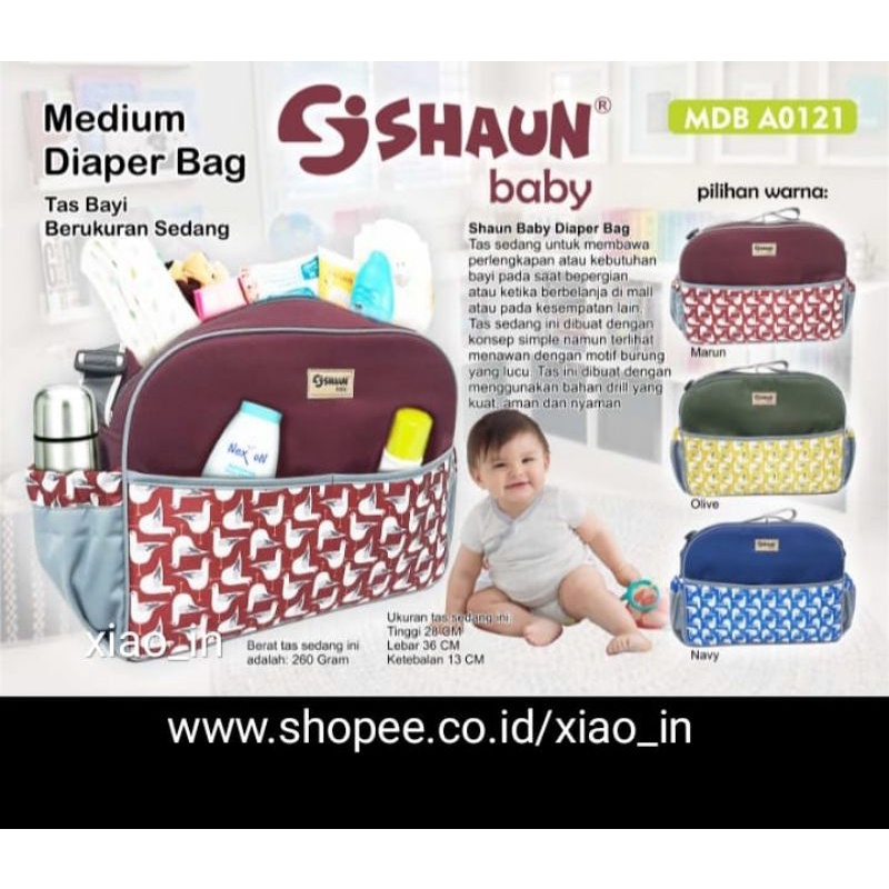 SHAUN Baby Tas bayi Medium MDBA0121 Medium Diapers Bag