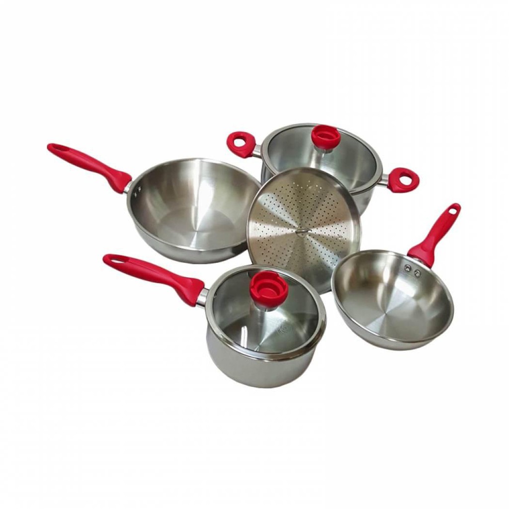 Panci Supra Set Stainless Steel Cookware 7pcs