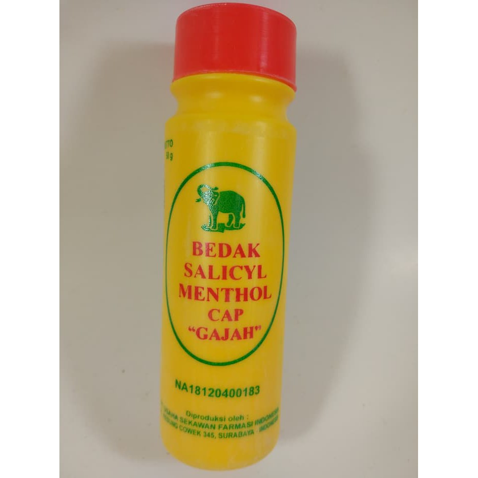 Bedak Gajah Salicyl / Salisil Mentol - Kulit Biang Keringat - Menthol