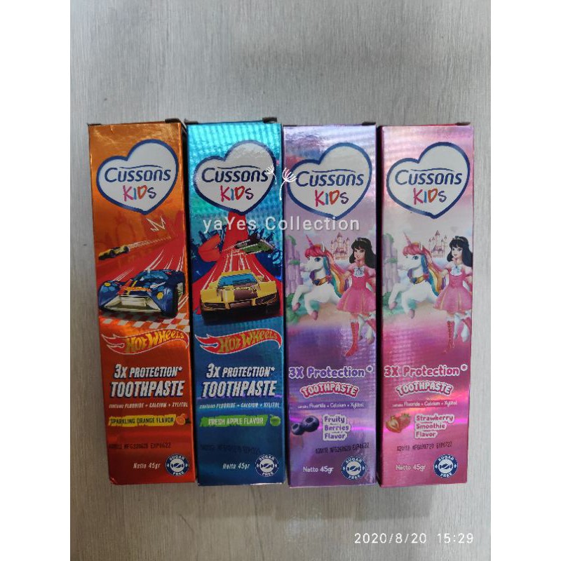 Pasta gigi New mulut anak cussons kids kid toothpaste tooth paste 45 gr free sugar rasa buah fruits