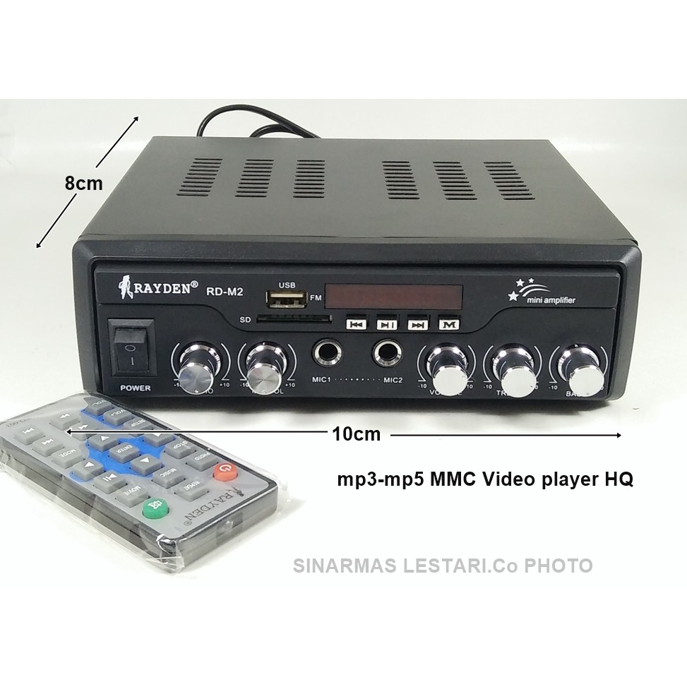 Mini Amplifier Raiden digital Karaoke mp3, mp4, mp5 25Watt 220V