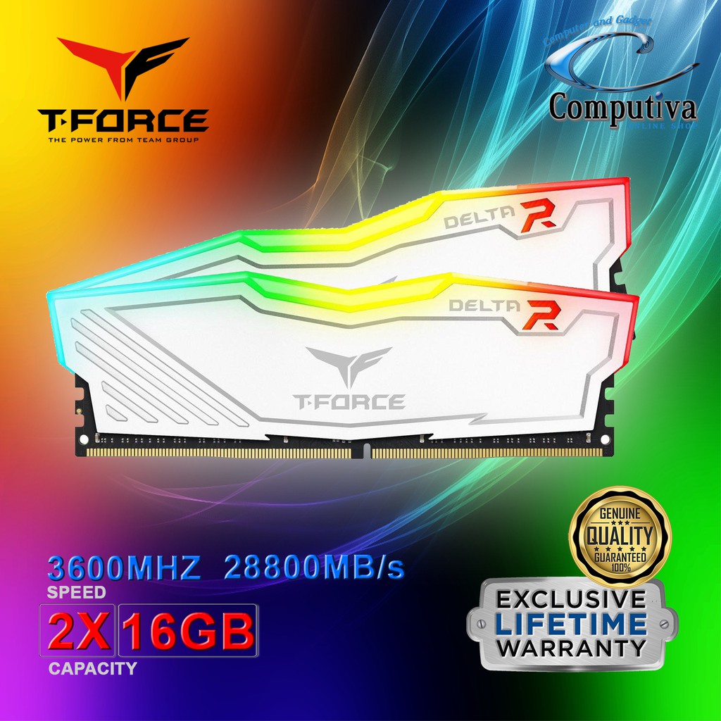 TEAM T-FORCE DELTA RGB DDR4 32GB KIT 3600MHZ