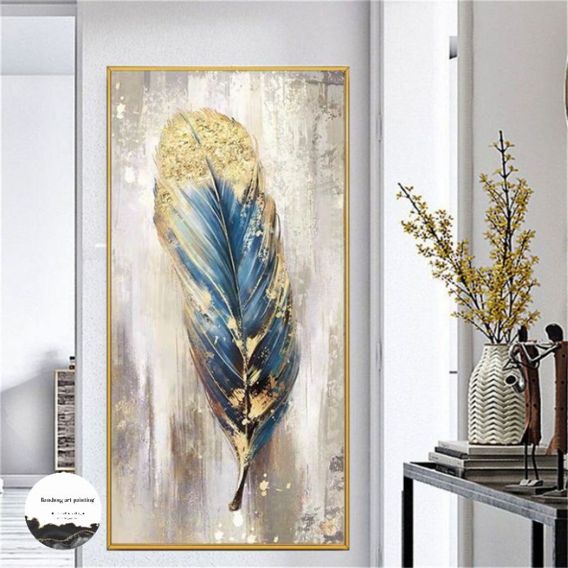 

lukisan bulu abstrak modern