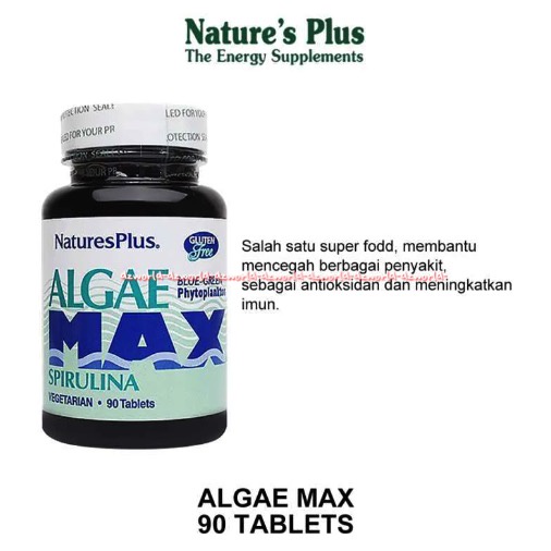 Natures Plus Algae Max Spirulina 90 Tablet Obat Untuk Hipertensi Natureplus Alge