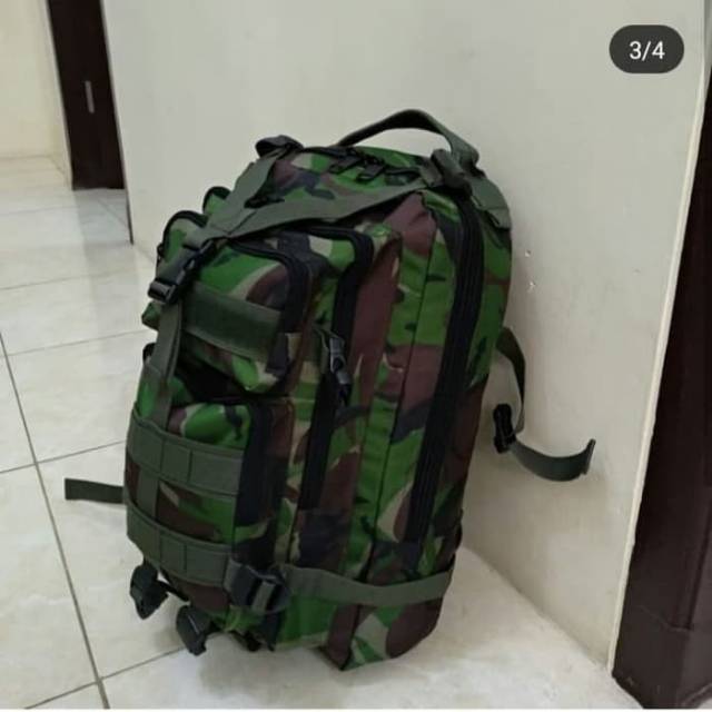 Tas ransel gendong loreng hitam army/tas army model lebanon 3P tactical airsoft outdoor