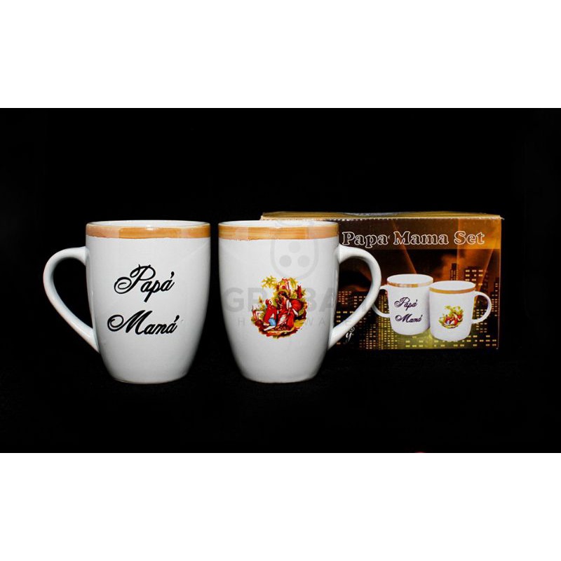 2PCS GELAS PAPA MAMA / MUG PAPA MAMA / GELAS KADO / CANGKIR KADO