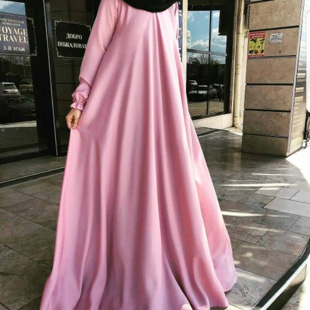 Gamis polos maxmara abaya polos