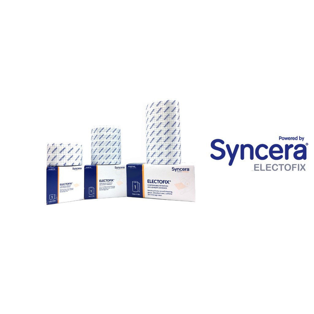 Syncera Electofix 5 x 10 cm dressing untuk fiksasi dressing primer, perban, kateter ( 1 rol )