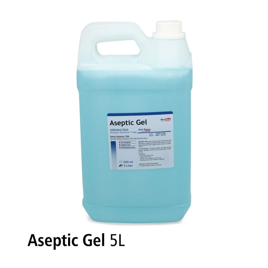 Onemed | Aseptic Gel | Refill Hand Sanitizer | Antiseptic Gel 5 Liter