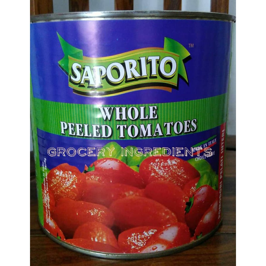 

Kualitas Terbaik - Saporito Whole Tomato Peeled/ Tomat Utuh / Sauce / Saos - 2.55Kg