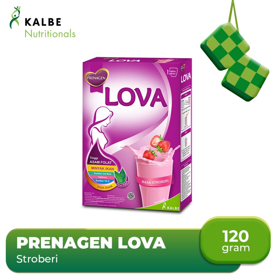 PRENAGEN LOVA RASA COKLAT / STRAWBERRY 120GR / SUSU IBU HAMIL