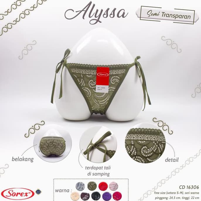 CD Celana Dalam Sorex Bikini Tali Samping Semi Transparan Sorex 16306