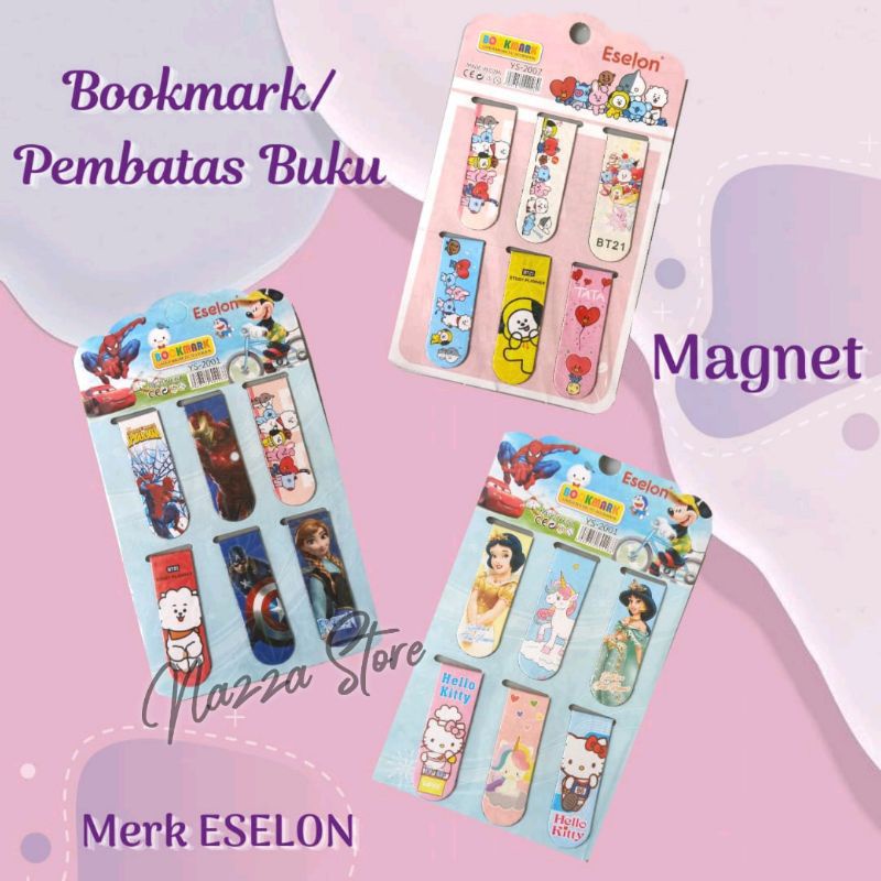 

ESELON BOOKMARK/ Pembatas Buku 6 pcs