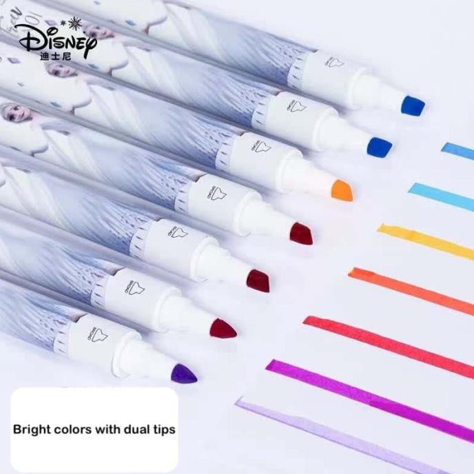 

DISNEY FROZEN II MARKER DRAWING PENS 2 TIPS ORIGINAL LICENSED - 24 WARNA