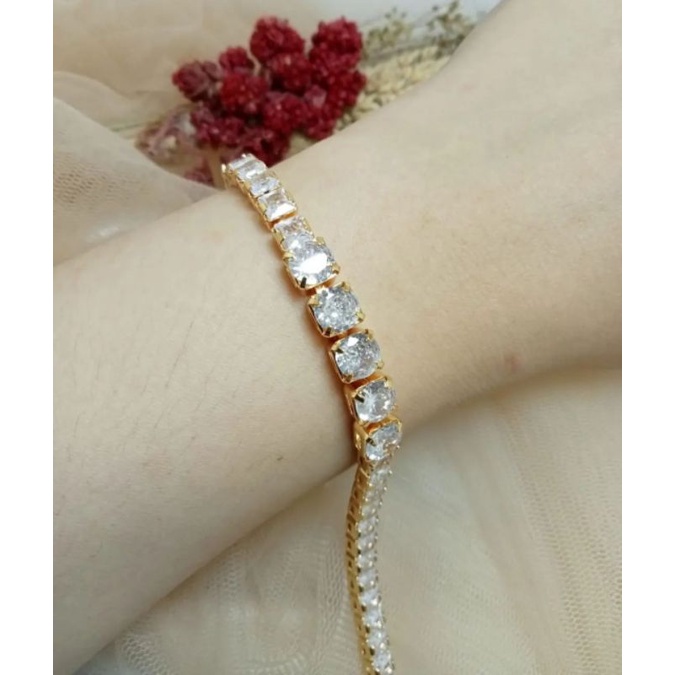 Gelang Wanita Full Permata Premium Semi Berlian