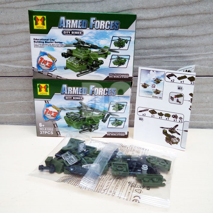 Mainan Anak YOYO Lego Bricks City Unions 10in1 | Lego Blocks Kendaraan Militer Isi 10