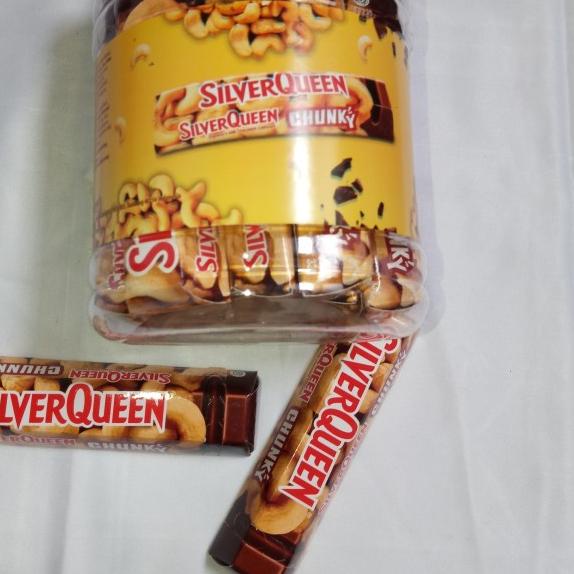 

℮ coklat silverqueen chunky bar kemasan Toples uk.33g ☆