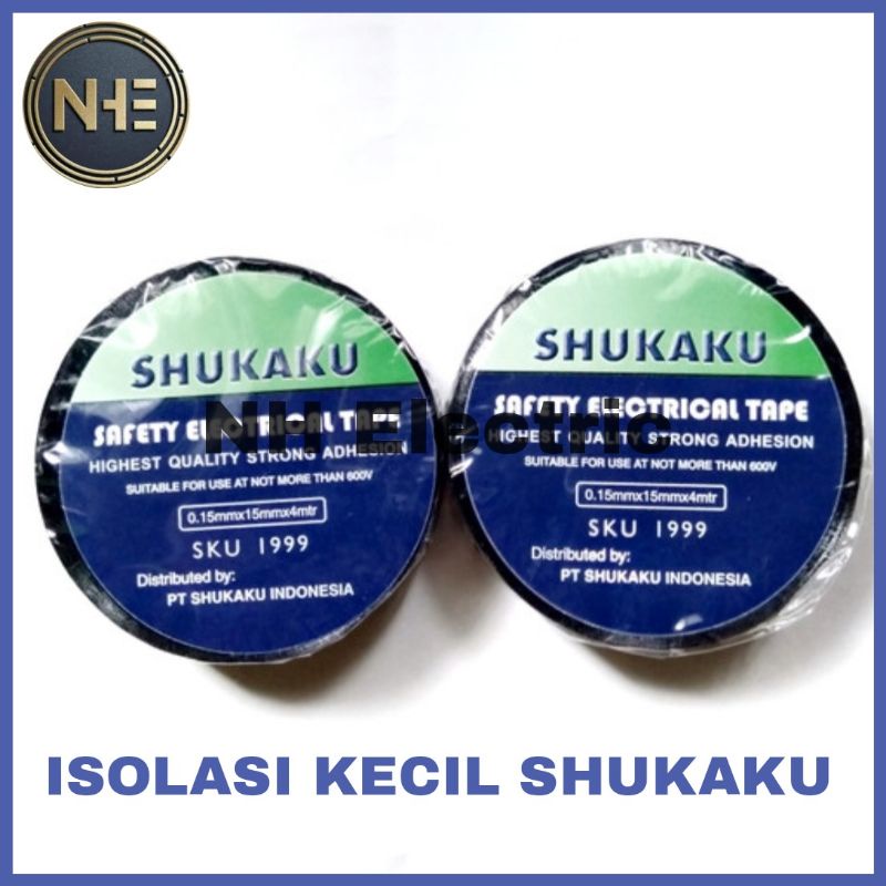 Isolasi Listrik Shukaku - Isolasi Kecil Shukaku - Lakban Hitam Shukaku - Shukaku Tape Pvc Insulation 3/4 X 4M (Hitam)