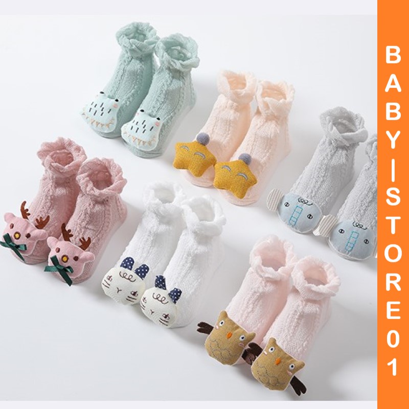 BABYSTORE  - JJC KAOS KAKI PREWALKER BAYI 3D KARAKTER BONEKA TIMBUL