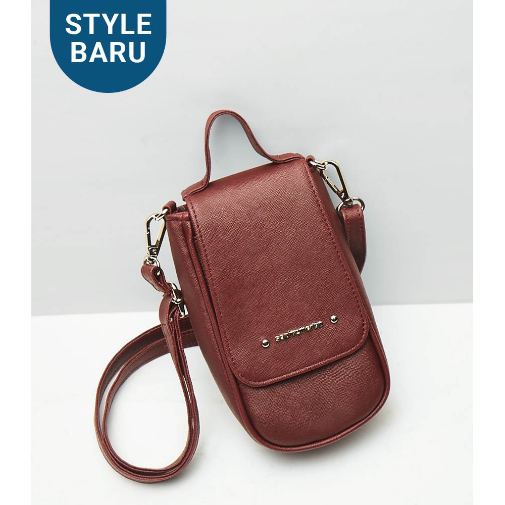 Tas Handphone Wanita Sophie Martin Paris Cherovina Burgundy