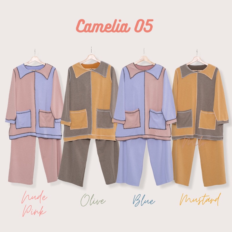 Ounadoutfit CAMELIA 05 oneset knit wanita kekinian premium / setelan knit wanita / oneset wanita polos / setelan celana polos / oneset knit kekinian