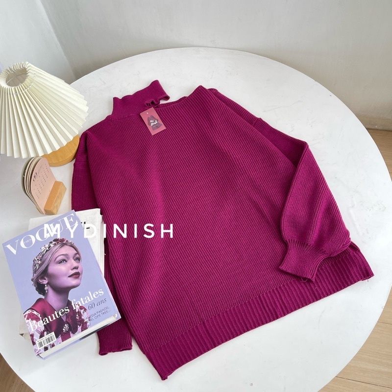 Syahnaz Turtle Neck Blouse - Atasan Blouse Wanita