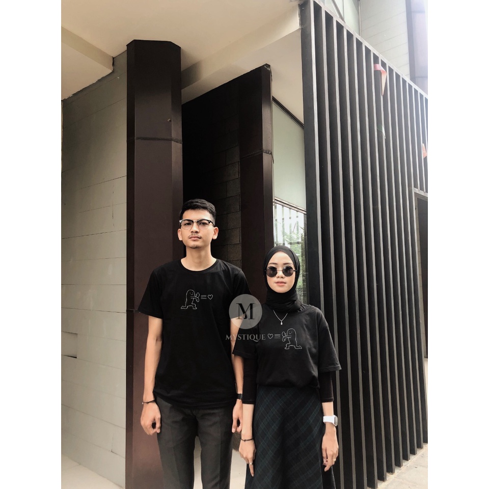 MYSTIQUE.ID-BAJU KAOS COUPLE GIVE HEART T-SHIRT LUCU DAN AESTHETIC