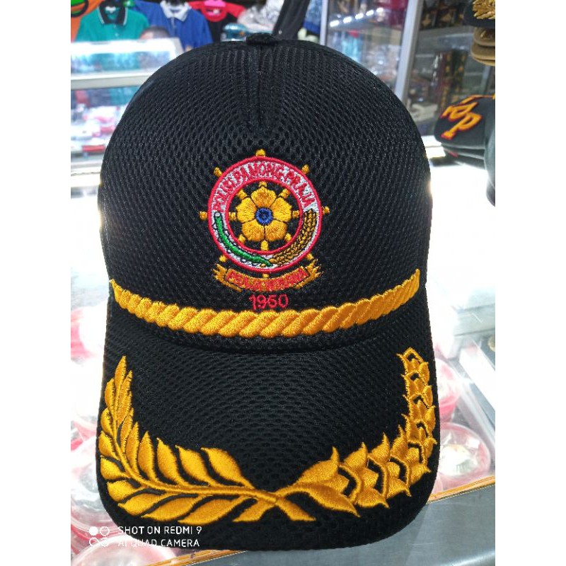 Topi jaring satpol pp hitam, free bordir nama