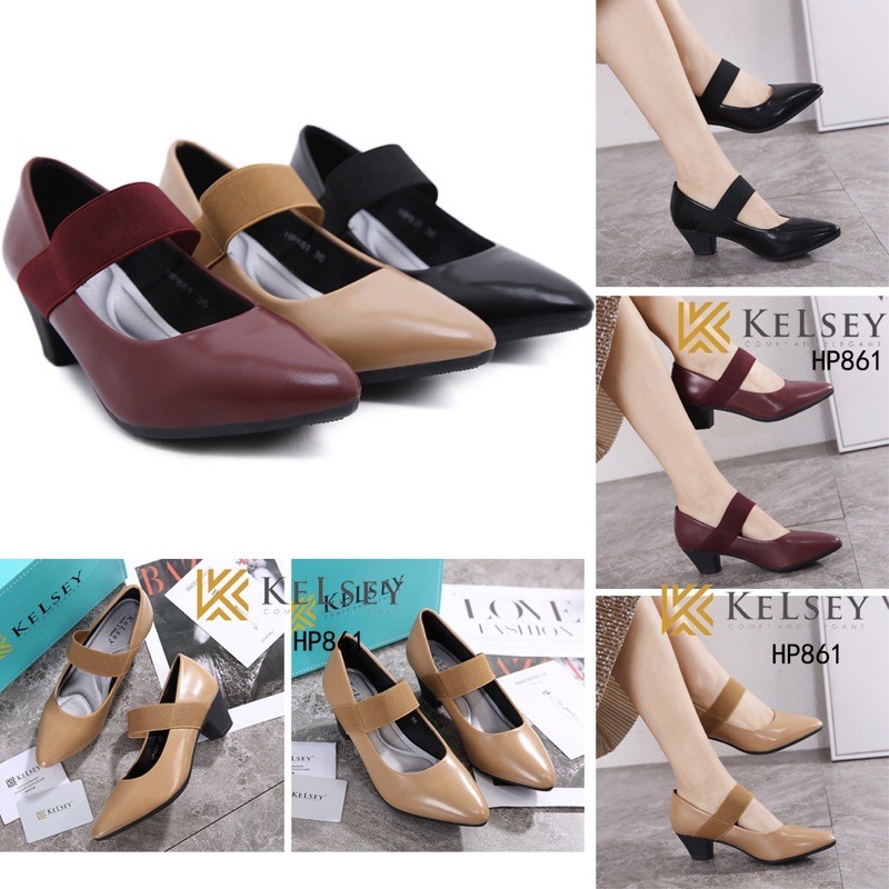 (GRATIS ALAS KAKI) RESTOCK!!  NICOLE SEPATU HEELS 6cm WANITA KELSEY HP861 SEPATU WANITA IMPORT