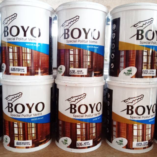 Politur Boyo  Vernis Water Base 1kg Dengan Campuran Air 