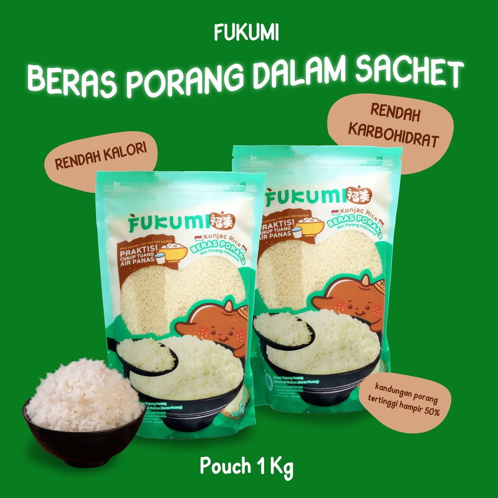 

Fukumi Beras Porang Nasi Instant Diet Siap Saji Rice Pouch