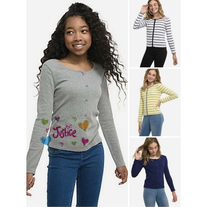 Justice Girl's Cardi Tee.size 6y hingga 22