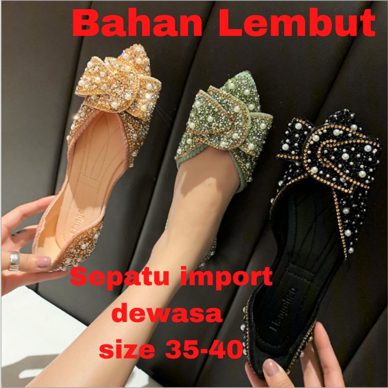 [MAMASILO] SEPATU PESTA FLAT SHOES BLINK COUPLE IBU DAN ANAK /SEPATU PESTA WANITA