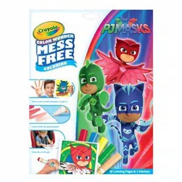 Crayola Pj Masks Color Wonder Mess Free Coloring Buku Gambar