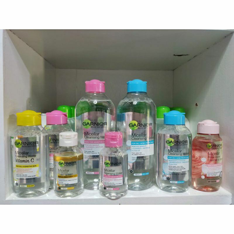 Garnier Micellar Water 125 ml 50 ml 400 ml | Pink Biru Vitamin C Oil Infused Rose Water