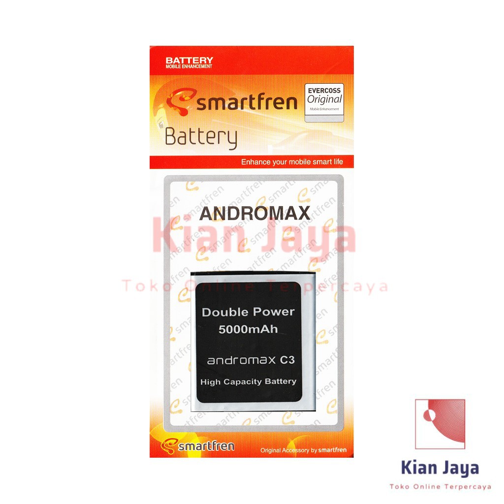 Baterai Hp Smartfren Andromax C3 / H11308 Original Batre Batrai Battery Double Power