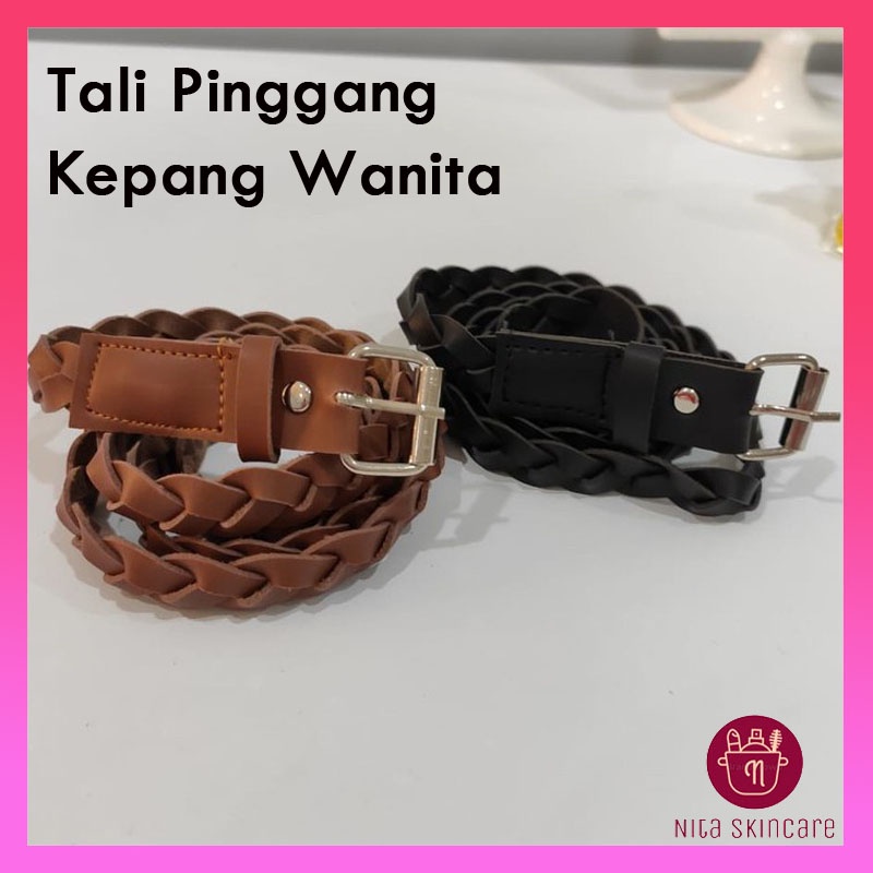 Ikat Pinggang Kepang Wanita Gesper Belt Rajut Kepang Tali Pinggang Wanita Belt Kekinian