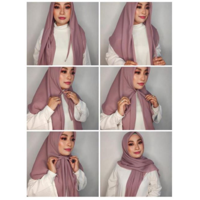 Kerudung Tali Instan Falitza | Kerudung Segi Empat Tali | Hijab Instan
