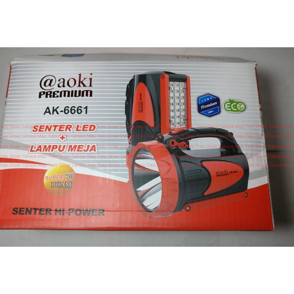 AOKI Senter Besar Tenteng LED + Lampu Meja AK-6661 / Senter Super 7w