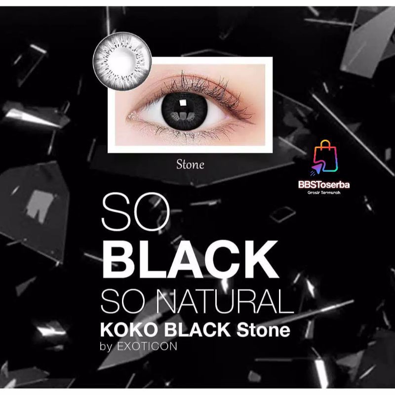 softlens Koko Black by exoticon X2 /Normal/minus/Soflen/Contactlens/Kacamata