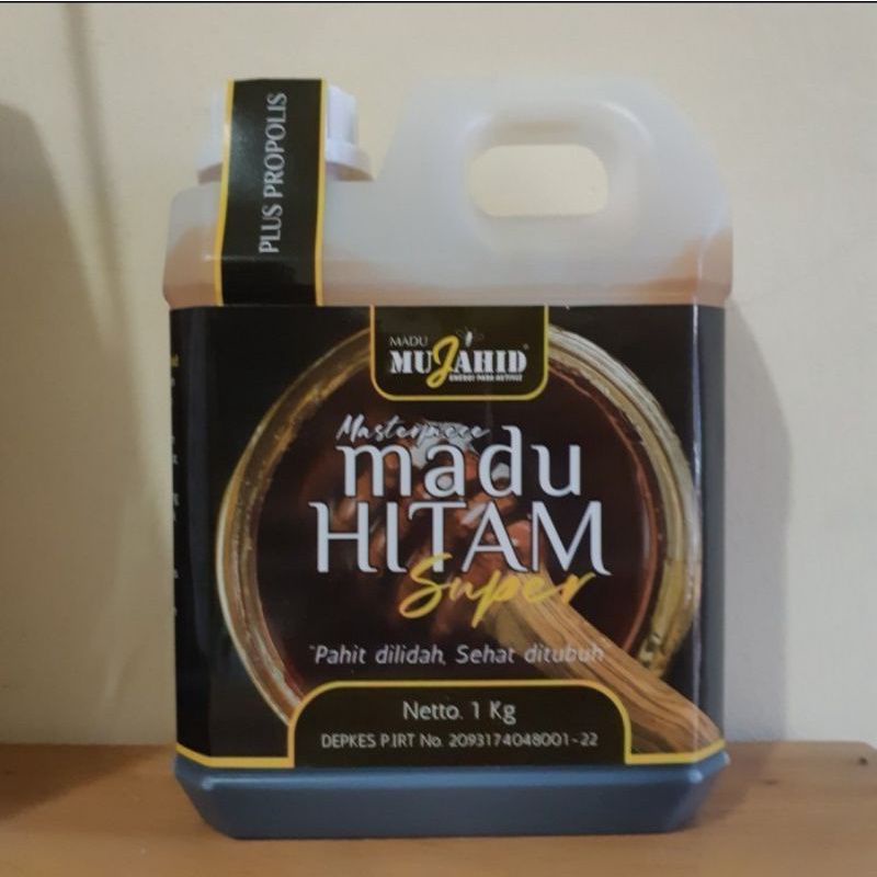 

Madu Hitam Pahit Super 1 Kg || Madu Mujahid Plus Propolis 1 Kg Original Product