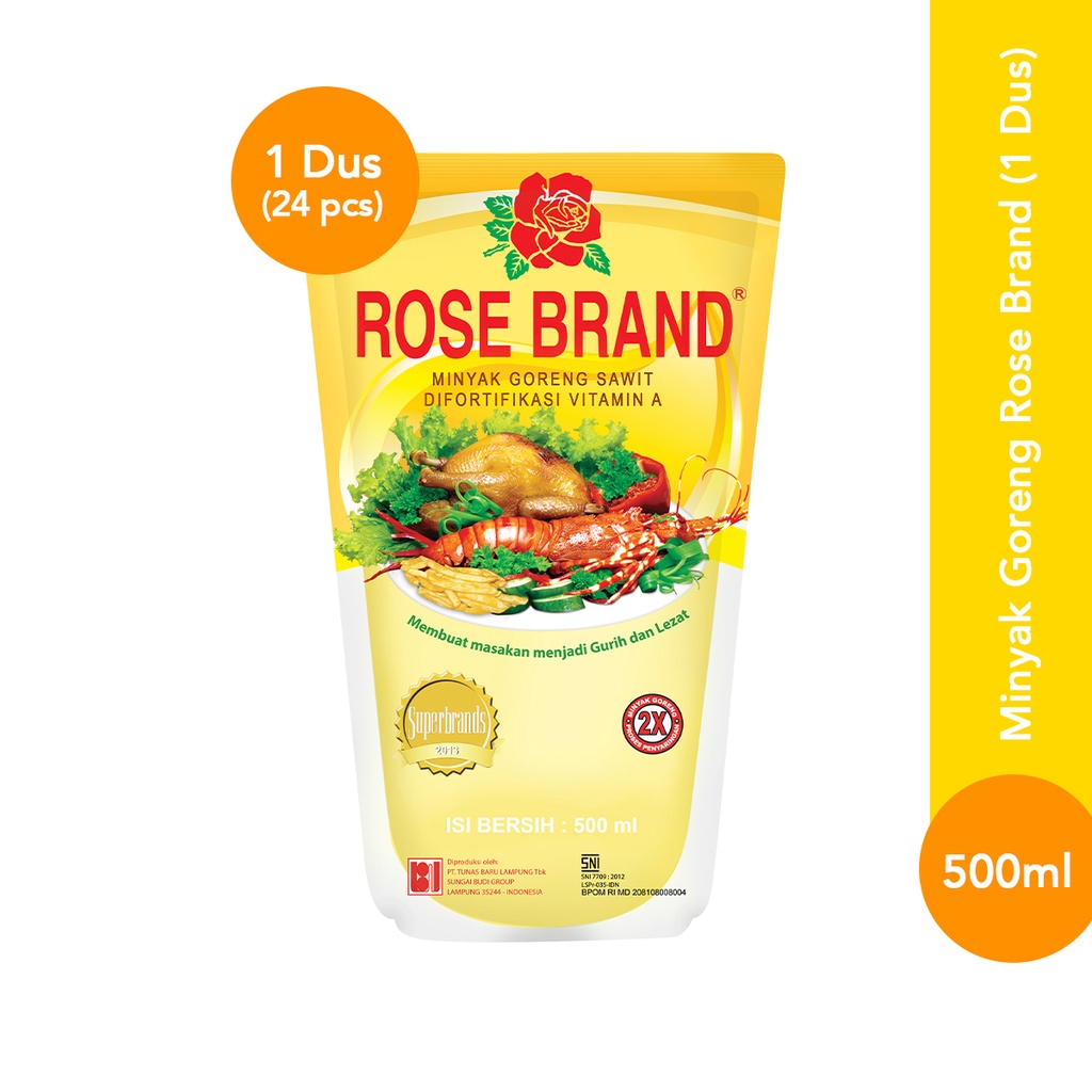 Paket Hemat Minyak Goreng Rose Brand 500 ML (1 Dus)