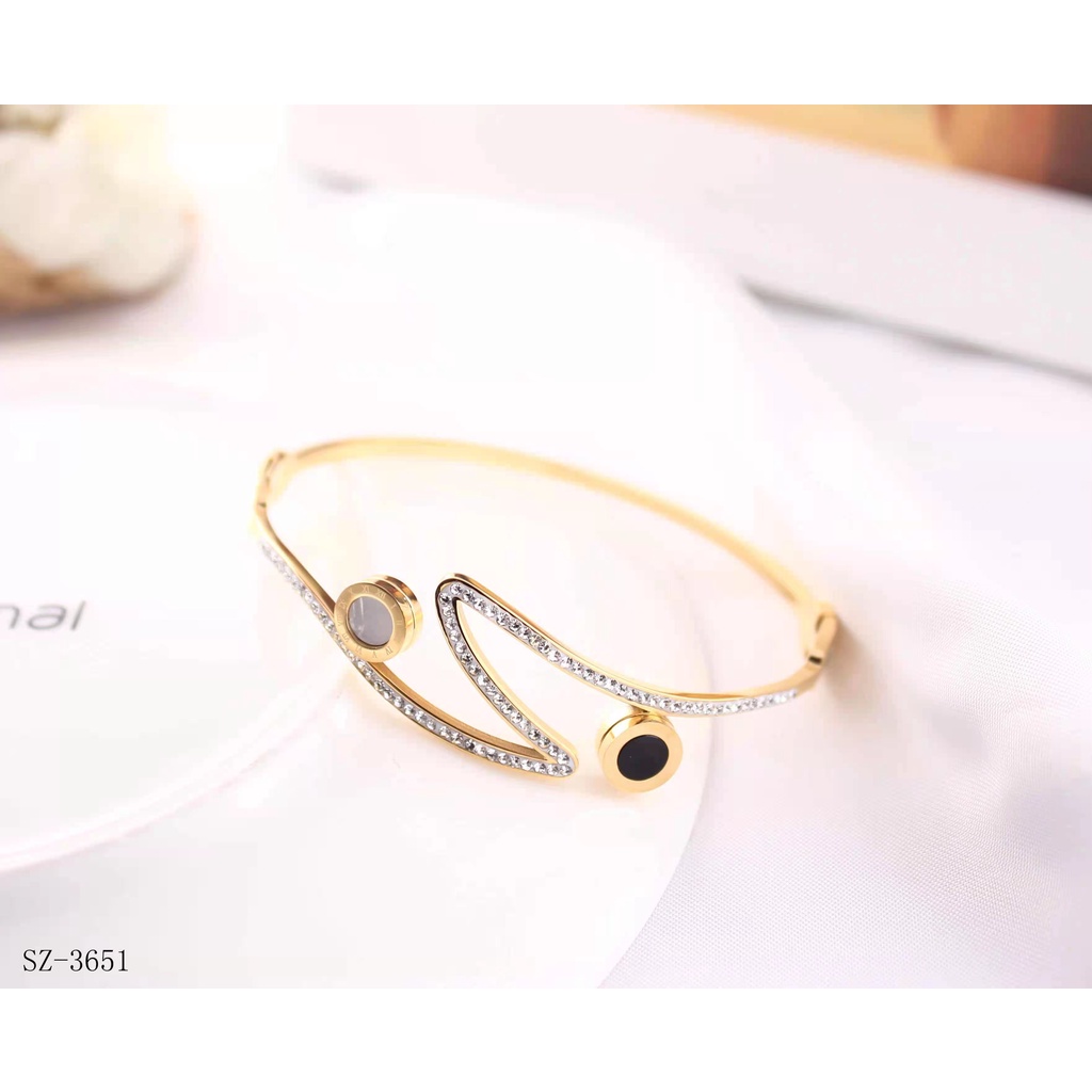 Gelang Titanium Permata Terbaru Perhiasan Fashion 3614,3651