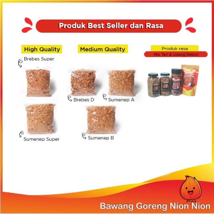 

vd201gf Bawang Goreng Brebes Grade D - Brebes D, 1 Kg Dscscv