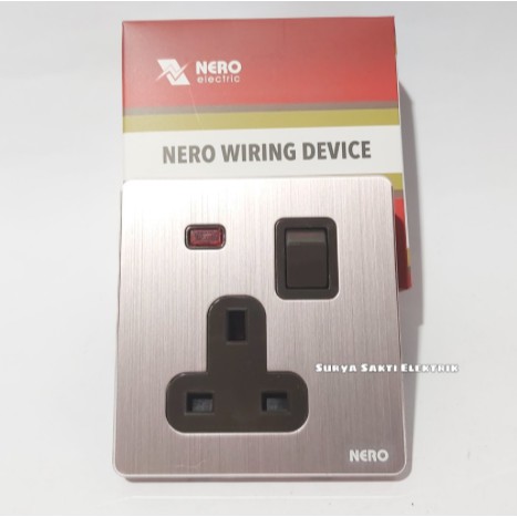 STOP AC NERO TITANIUM GOLD DENGAN SAKLAR DAN LAMPU INDIKATOR