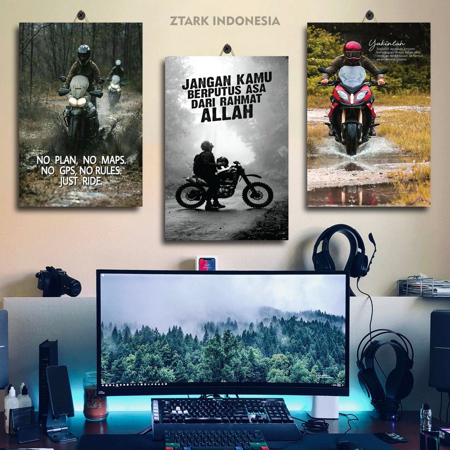 POSTER KAYU KATA KATA QUOTES MOTOR TRAIL 20X30 CTLYX/OO3WC/ PAJANGAN RUANG CUSTOM QUOTES KATA KATA M
