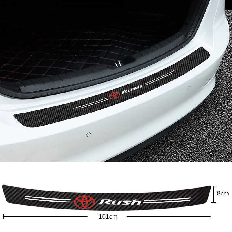 Stiker Pelindung Goresan Pintu Mobil Bahan Kulit carbon fiber Tebal Untuk Toyota Rush