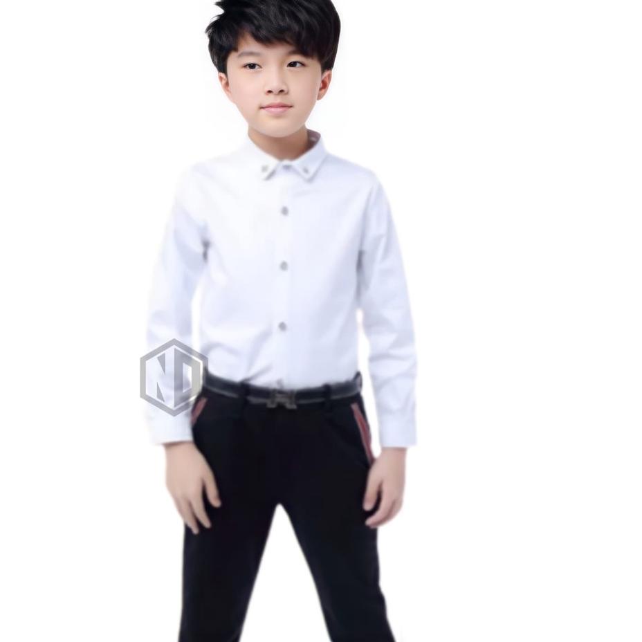 Miliki Baju Kemeja Anak Laki Laki Lengan Panjang Usia 7-13 Tahun Baju Anak Laki Laki Tanggungan Baju
